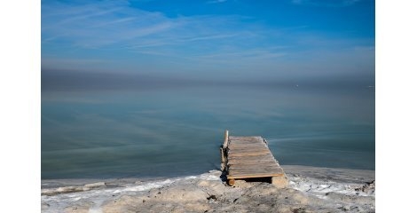 دریاچه ارومیه به چشم انداز زمین برگشت