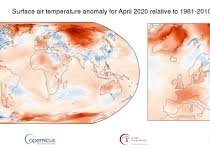 گرمترین ماه آوریل جهان در سال 2020