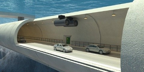 در نروژ خودروها به زیر آب می روند