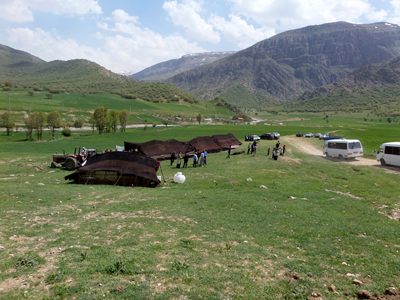 نمایی از سیاه چادرهای بومگردی