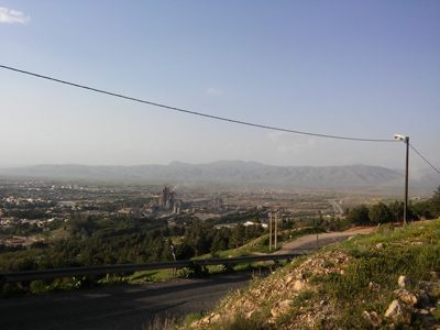 نمایی از شهر دورود و کارخانه سیمان