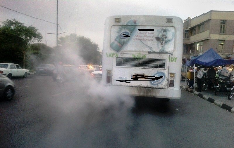 آلودگی اتوبوسها